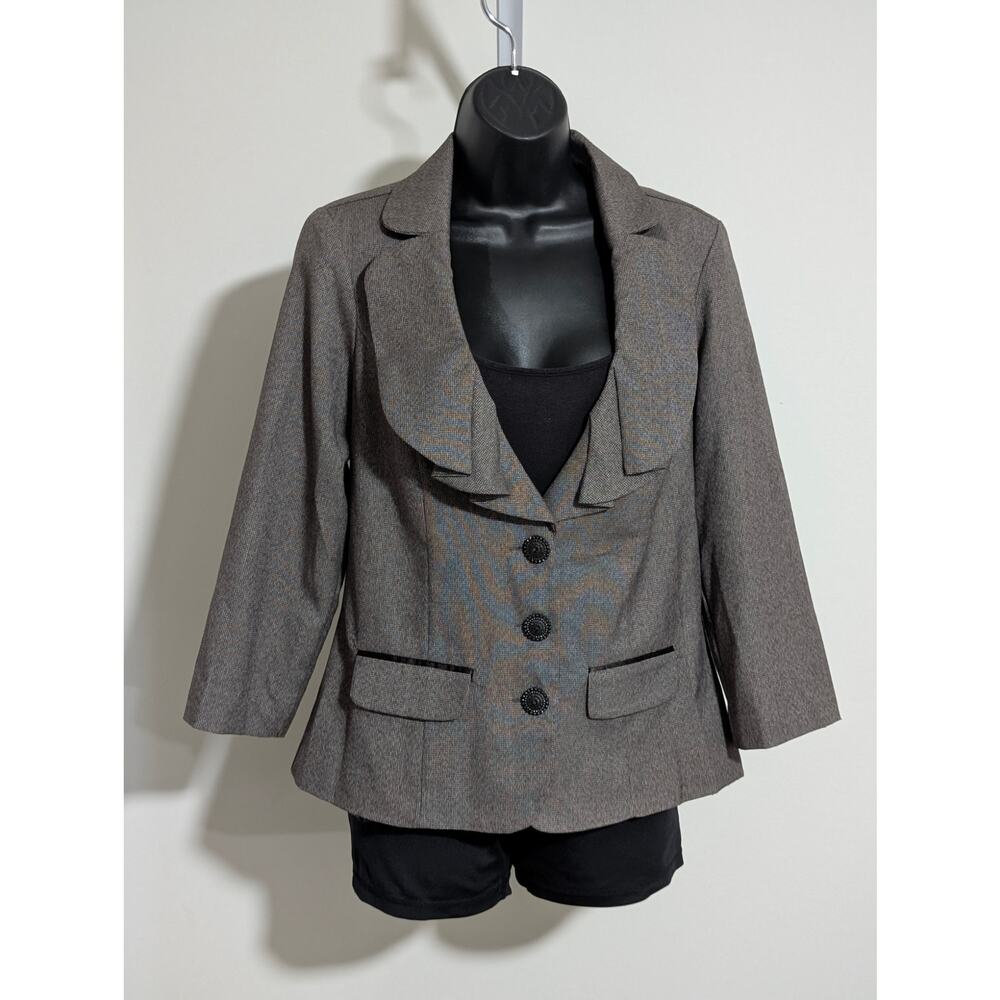 Maurices Brown Floral Lined  Blazer – Size M
